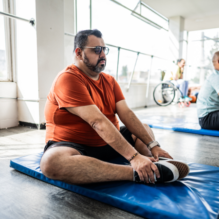 Man doing Yoga